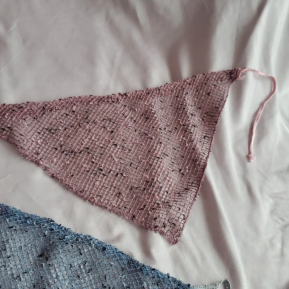 Hair Mesh Scarf Blue, Pink - Picture 6 of 6